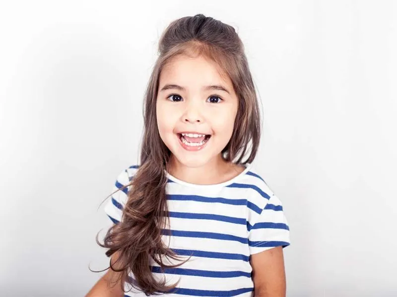 Young girl smiling