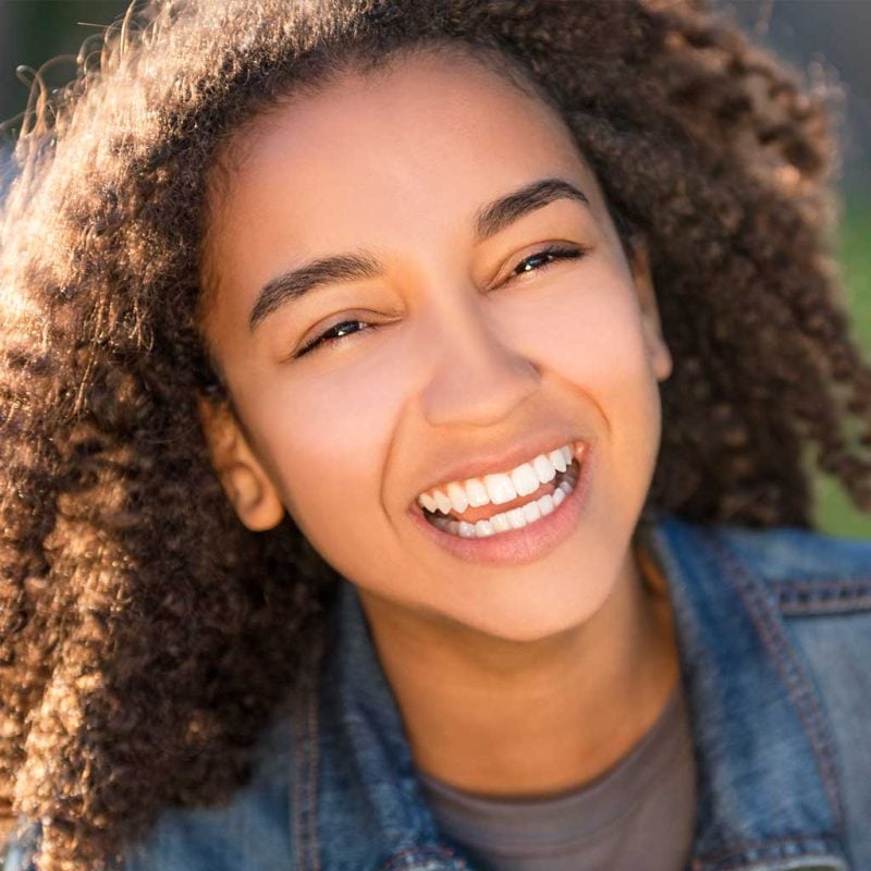 Woman smiling